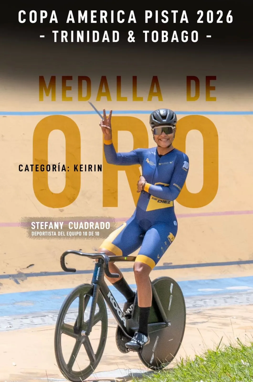 Indeportes Antioquia: Stefany Cuadrado conquistó la medalla de oro en la prueba del Keirin femenino en Copa América de Pista 2026