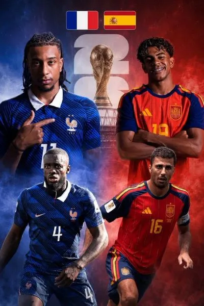 Mundial 2026: España vs Francia por un cupo a la final; mañana Argentina vs Inglaterra; la lucha de los goleadores; Amaranto ya dirige el DIM.