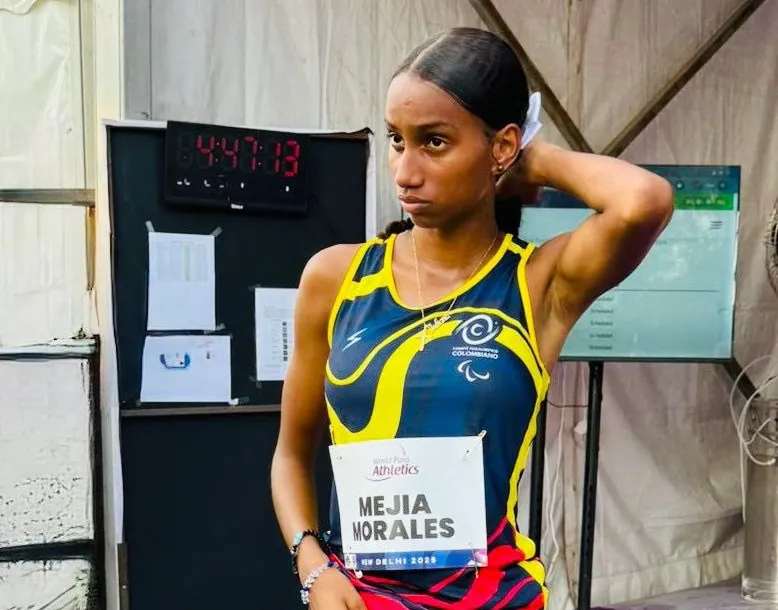 [Vídeo] Nueva Delhi 2025 | Angie Mejía es campeona del mundo y hacen el 1-2 con Karen Palomeque en el Mundial de para atletismo