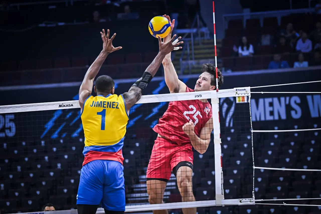 Ante Estados Unidos,la selección Colombia vivió su debut histórico en un Mundial masculino de voley