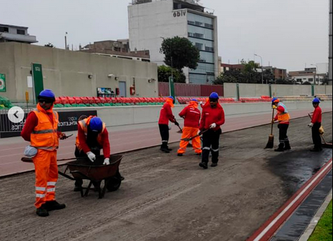 Estadio de atletismo de la VIDENA. Foto Diario Record (Instagram)